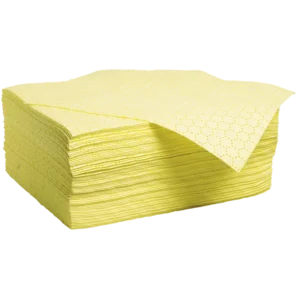 100 hojas absorbentes para productos químicos de doble espesor con 2 capas de refuerzo. — Imagen del producto