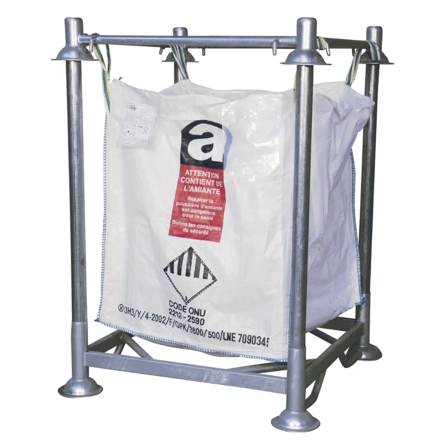 4 postes de acero galvanizado para big bags o estructura vertical, Ø60 x 168cm — Imagen del producto
