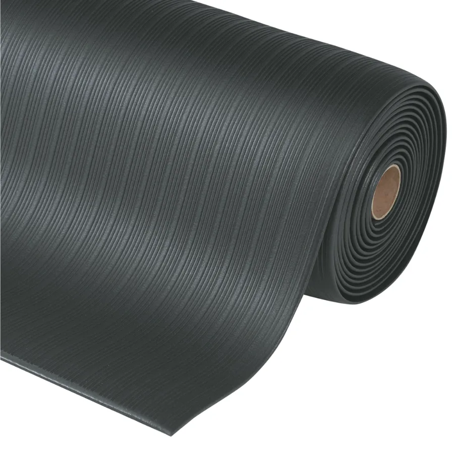 Alfombra Airug® negra anti-fatiga y aislante del frío y ruido de 91cm x metro. — Imagen del producto