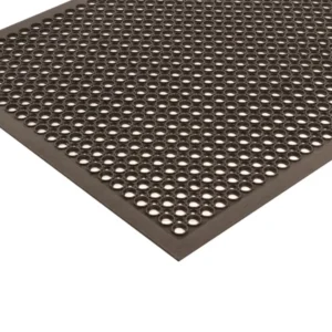 Alfombra de rejilla antifatiga negra Sanitop, de caucho nitrilo para uso intensivo. — Imagen del producto