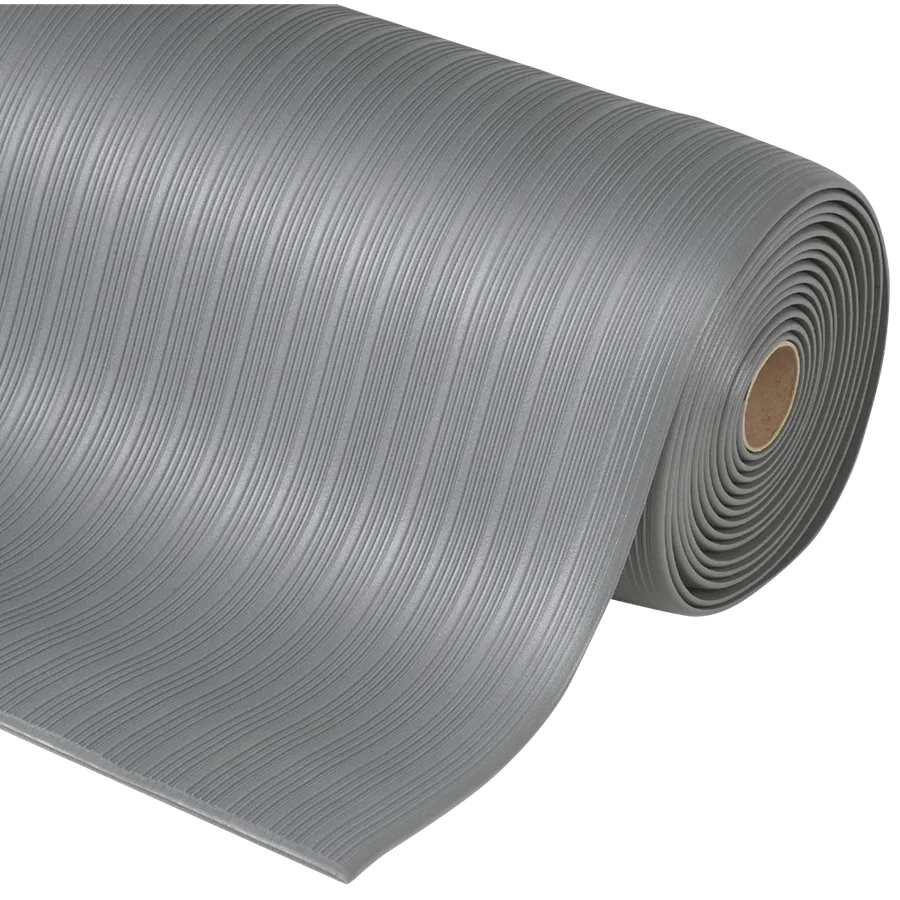 Alfombra gris antifatiga ergonómica de vinilo Airug® de 1830 x 91cm. — Imagen del producto