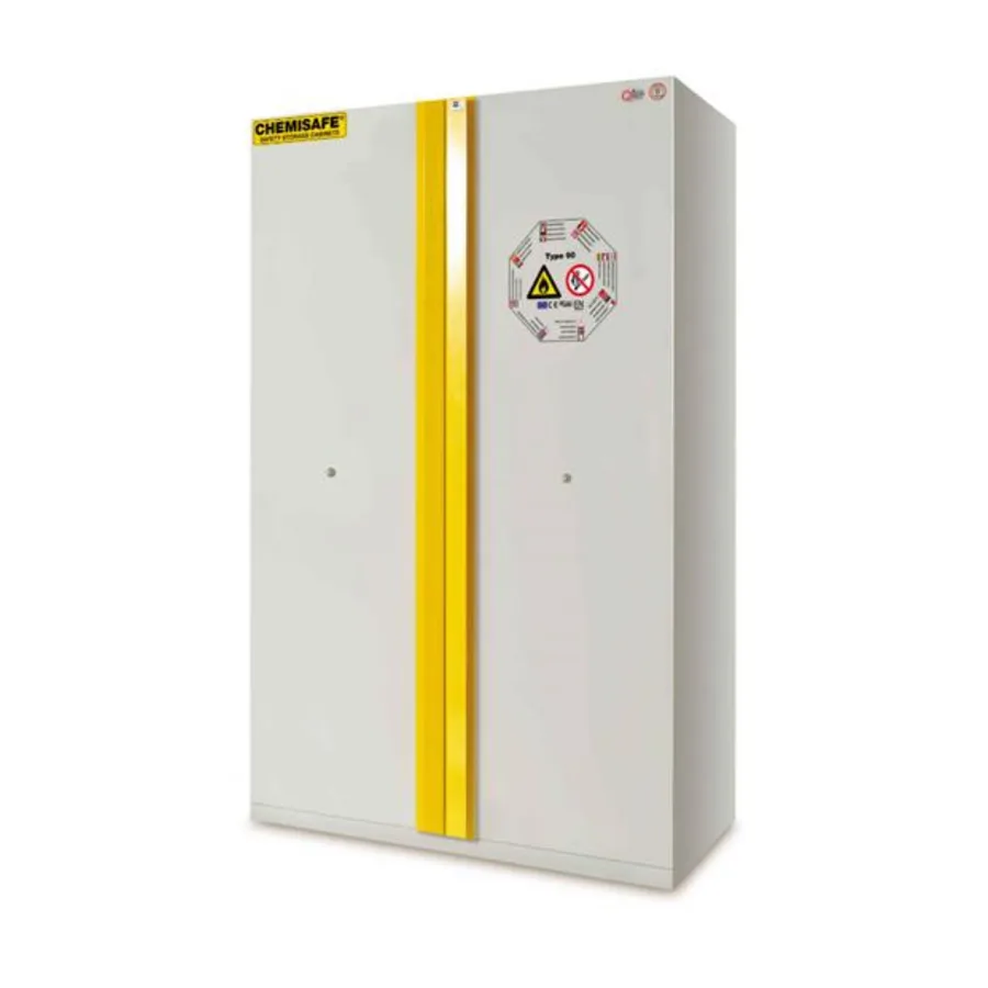 Armario de seguridad RF90 de chapa de acero para inflamables, 120 x 60 x 140 cm — Imagen del producto