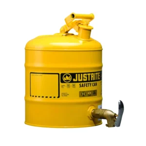 Bidón de seguridad amarillo de 19 litros con grifo para líquidos inflamables — Imagen del producto