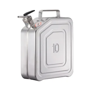 Bidón de seguridad en acero inoxidable de 10 litros para químicos, 13x28x38 cm — Imagen del producto