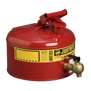 Bidón de seguridad rojo de 9 litros con grifo para líquidos inflamables — Imagen del producto
