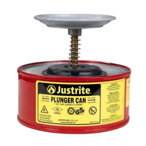 Bidón humidificador de acero rojo de 0,9 litros para trapos de limpieza, 19x14cm — Imagen del producto