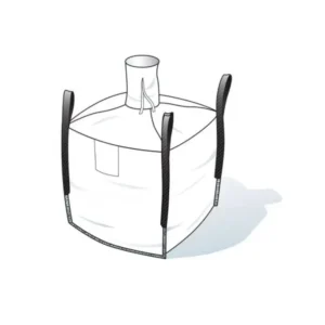 Big bag de un solo uso de 1500 kg con bolsa de aluminio y fondo plano, Ø45x50 cm — Imagen del producto