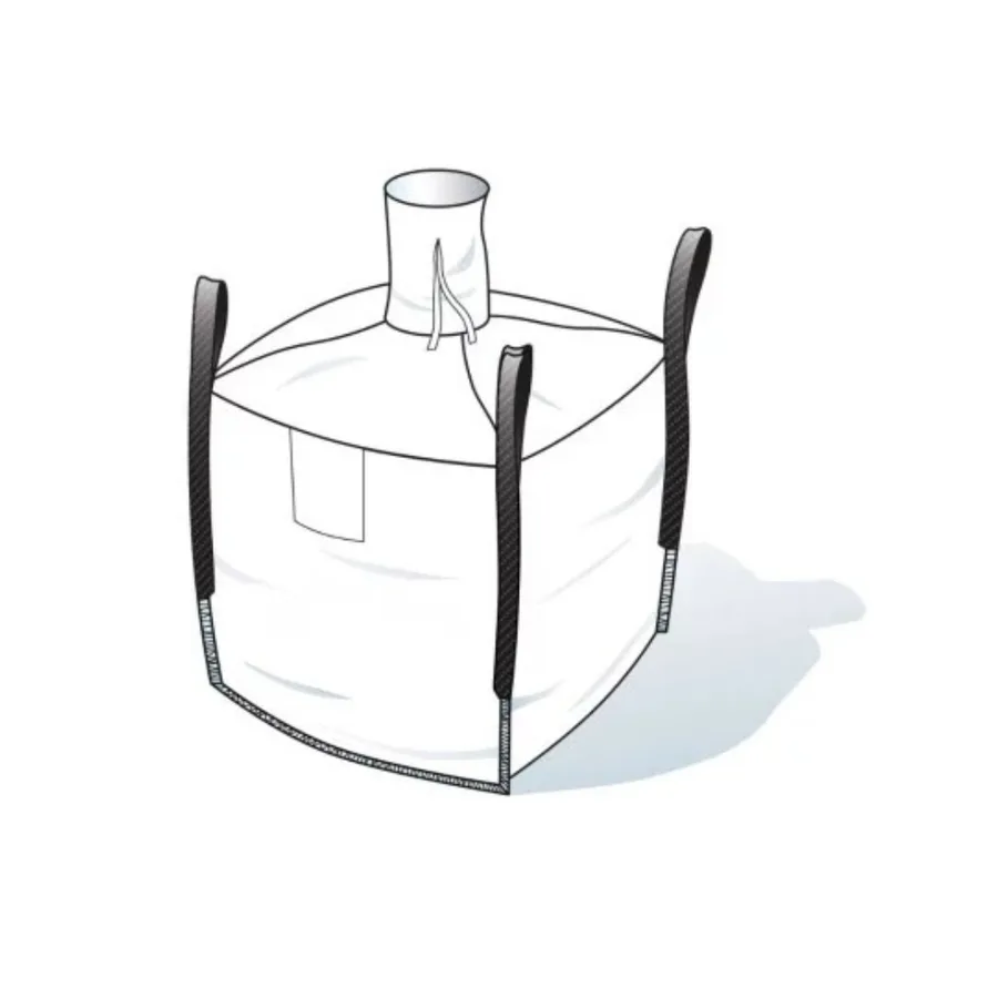 Big bag de un solo uso de 1500 kg con bolsa de aluminio y fondo plano, Ø45x50 cm — Imagen del producto