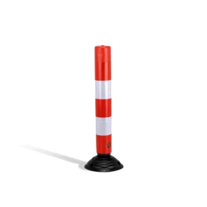 Bolardo de seguridad flexible en polietileno con reflectante, 17 x 17 x 83 cm — Imagen del producto