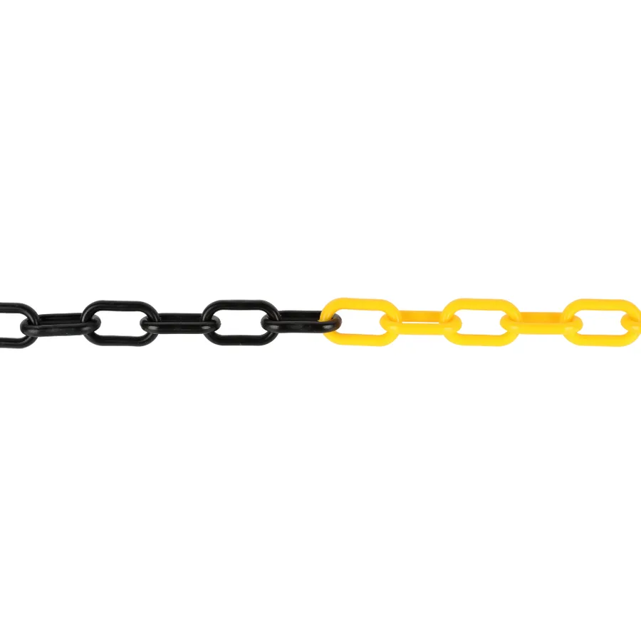 Cadena de polietileno de color amarillo y negro de 25 metros. — Imagen del producto