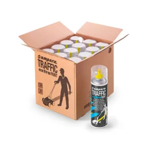 Caja de 12 aerosoles pintura extra amarillo para trazadora — Imagen del producto