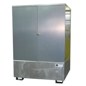 Caseta acero galvanizado para 4 bidones altura interior 1280mm — Imagen del producto