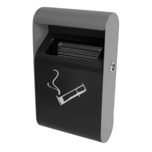 Cenicero de pared de 3 litros en acero galvanizado y inoxidable, 19 x 6 x 36 cm — Imagen del producto