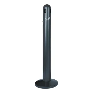Cenicero exterior circular de 3 litros en acero galvanizado, 30 x 30 x 108 cm — Imagen del producto