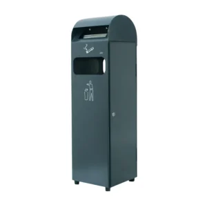 Cenicero exterior de 3L con contenedor de 29L en acero galvanizado, 30x25x99 cm — Imagen del producto
