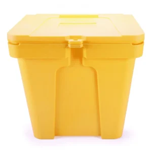 Cofre para sal/arena/absorbente en polietileno amarillo de 110L, 63x65x55cm — Imagen del producto