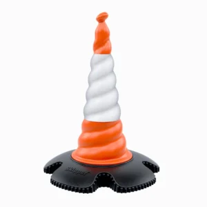 Cono naranja 75cm altura, compatible con cabezal cinta retráctil Skipper — Imagen del producto