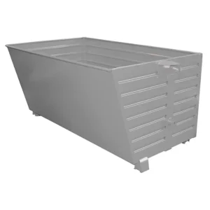Contenedor basculante de 2000 litros en acero galvanizada, 120 x 200 x 100 cm — Imagen del producto