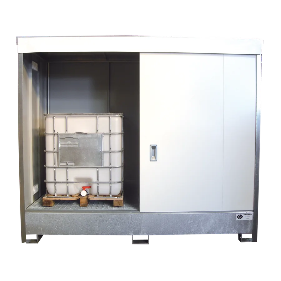 Contenedor con puertas correderas de 1 nivel para 2 IBC. — Imagen del producto