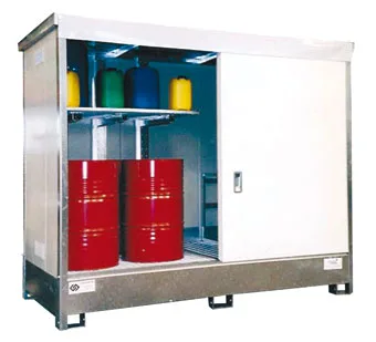 Contenedor con puertas correderas de 1 nivel para 2 IBC. — Vista del producto