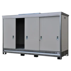 Contenedor con puertas correderas de 1 nivel para 3 IBC. — Imagen del producto