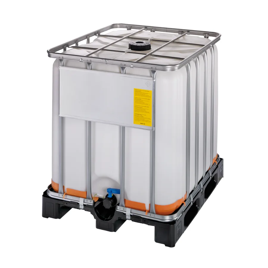 Contenedor IBC de 1000 litros para zonas ATEX con palet de PE, 120x100x116 cm — Imagen del producto
