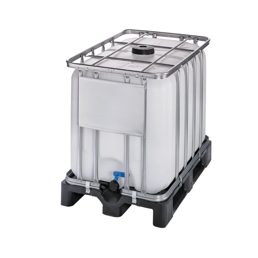 Contenedor IBC de 600 litros para almacenamiento con palet PE, 120 x 80 x 101 cm — Imagen del producto