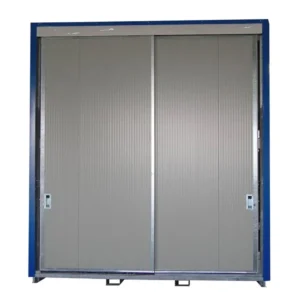 Contenedor para 4 GRG/IBC de 3 metros con puertas correderas y revestimiento en PE. — Imagen del producto