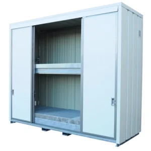 Contenedor para 6 GRG/IBC de 4 metros con puertas correderas. — Imagen del producto