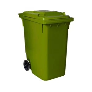 Contenedor verde de basura de 360 litros para reciclaje, 58 x 88 x 110 cm — Imagen del producto