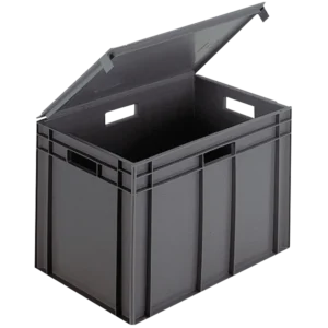 Cubeto apilable con tapa integrada, 75 litros. — Imagen del producto