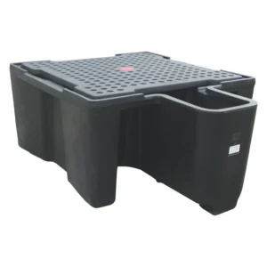 Cubeto de retención de polietileno de 1120L con trasiego para 1 IBC. — Imagen del producto