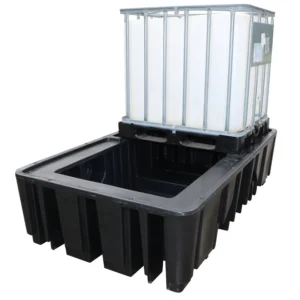 Cubeto de retención de polietileno de 1238L para 2 IBC, sin rejilla. — Imagen del producto
