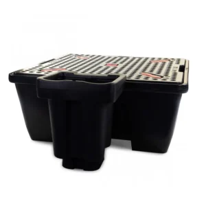 Cubeto de retención de polietileno de 1260L con soporte de trasiego para 1 IBC. — Imagen del producto