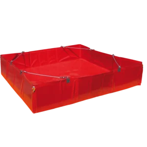 Cubeto flexible de descontaminación de 1600L plegable con revestimiento. — Imagen del producto