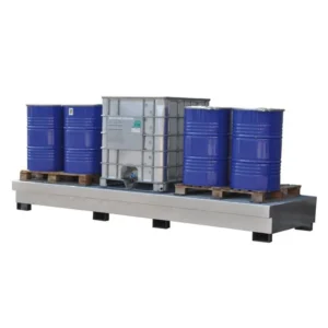 Cubo de retención para estantería 1500 litros con rejilla 3280 x 1270mm — Imagen del producto