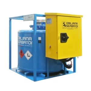 Depósito de combustible en acero al carbono de 250L y bomba 24V, 107x77x86 cm — Imagen del producto