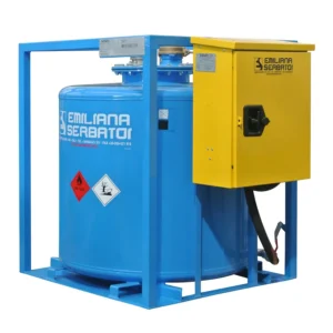 Depósito de combustible en acero al carbono de 450L y bomba 12V, 165x87x105 cm — Imagen del producto