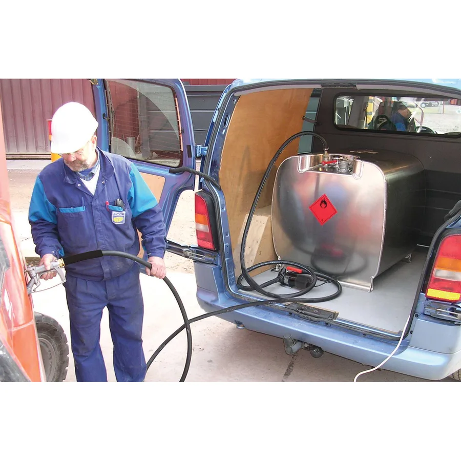 Depósito de transporte de gasóleo de aluminio de 350 L. — Producto en uso