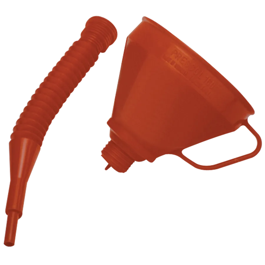 Embudo de polietileno con tubo flexible. — Imagen del producto