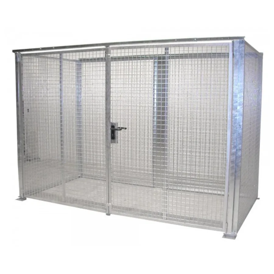 Jaula de rejilla para 78 botellas con puertas batientes y sin techo. — Imagen del producto