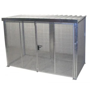 Jaula de rejilla para 78 botellas de gas con techo con 2 puertas batientes. — Imagen del producto