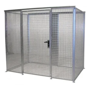 Jaula de rejilla sin techo para 54 botellas de gas con puerta batiente. — Imagen del producto