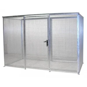 Jaula de rejilla sin techo para 72 botellas de gas con puerta batiente. — Imagen del producto
