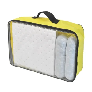 Kit absorbente de hidrocarburos de 10 litros en bolsa amarilla. — Imagen del producto