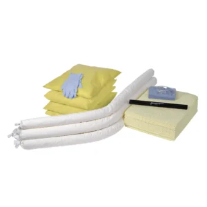 Kit absorbente de productos químicos de 90 litros en bolsa amarilla. — Imagen del producto