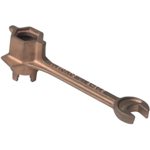 Llave antichispas para abrir tapón de 2" en bronce. — Imagen del producto