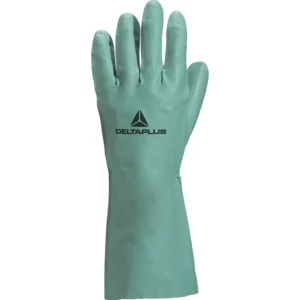 Lote de 12 pares de guantes de nitrilo para productos químicos talla 7/8. — Imagen del producto