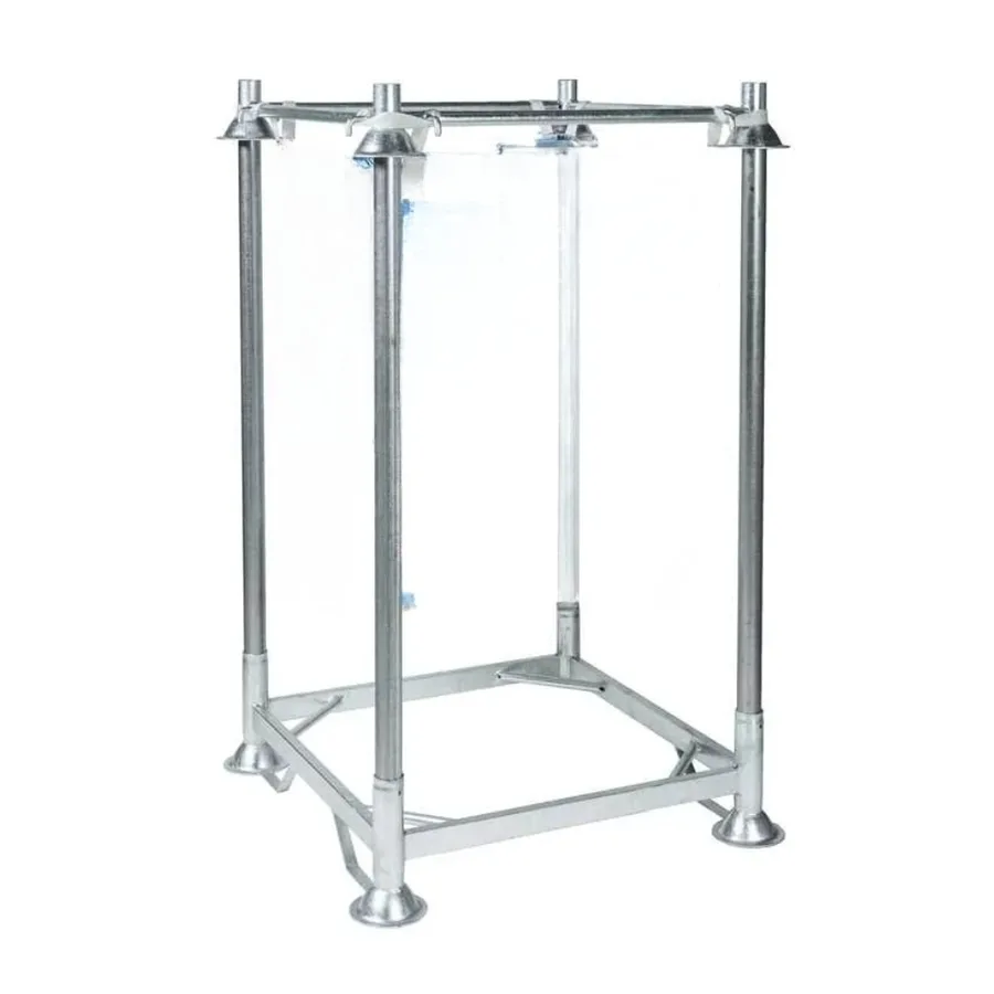 Marco superior y base para soporte de big-bag en acero galvanizado, 113x113x16cm — Imagen del producto