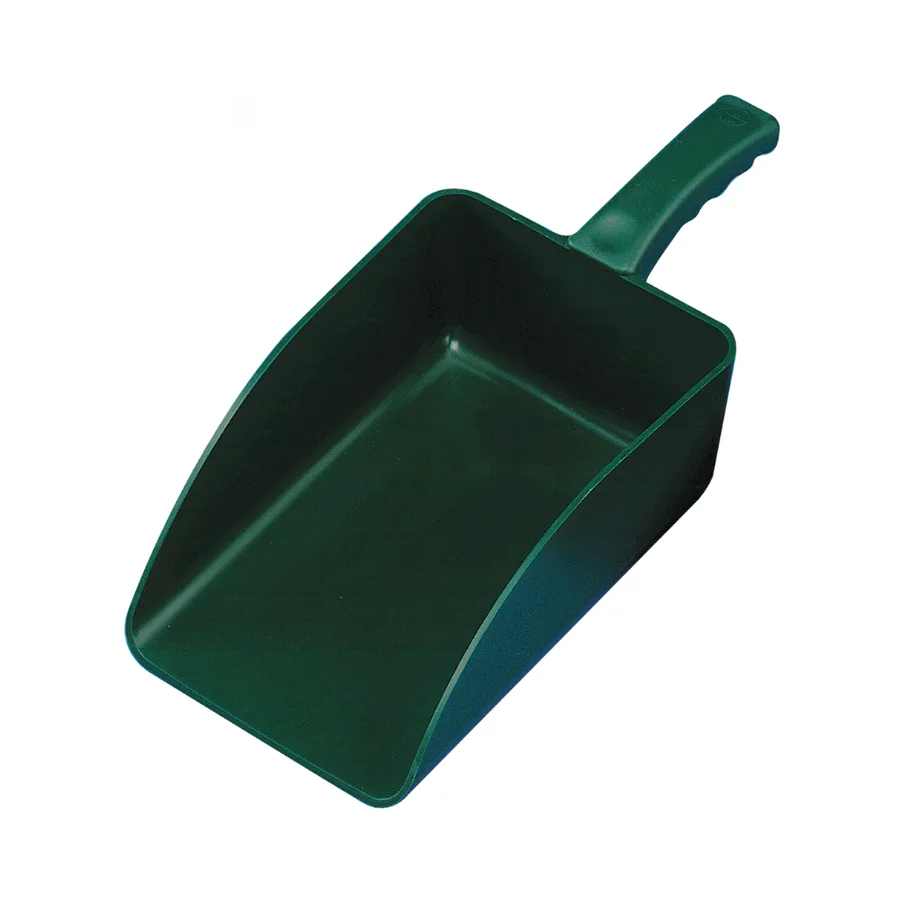 Pala de mano verde de 0,7 litros, especial para contacto alimentario. — Imagen del producto